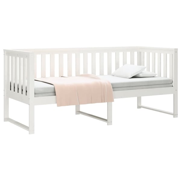 vidaXL Dagseng uten madrass hvit 75x190 cm heltre furu
