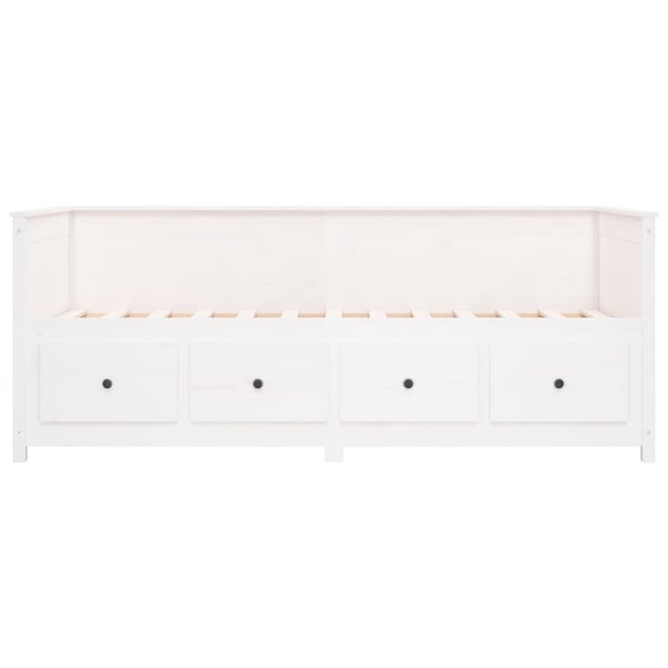 vidaXL Dagseng uten madrass hvit 80x200 cm heltre furu