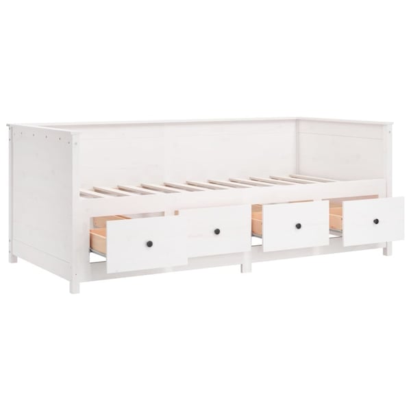 vidaXL Dagseng uten madrass hvit 80x200 cm heltre furu