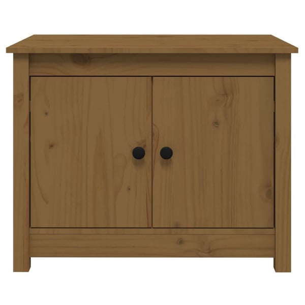 vidaXL Salongbord honningbrun 71x49x55 cm heltre furu