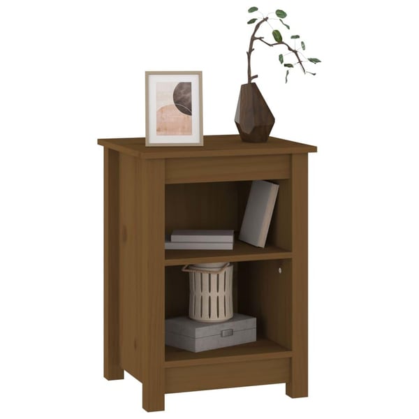 vidaXL Nattbord honningbrun 40x35x55 cm heltre furu