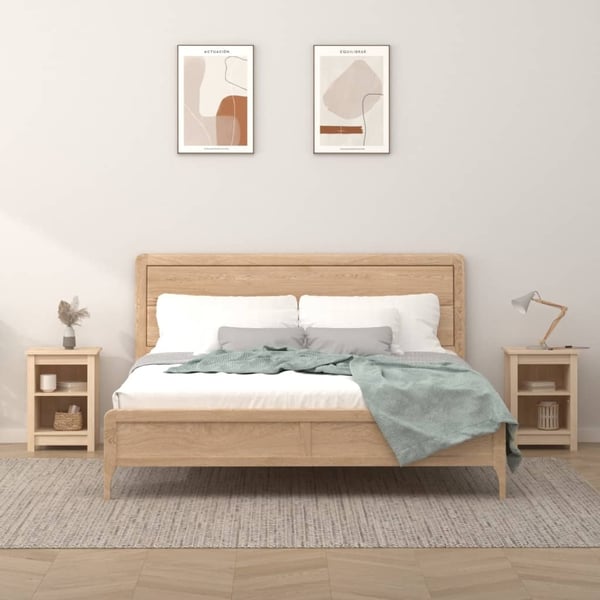 vidaXL Yöpöydät 2 kpl 40x35x55 cm täysi mänty