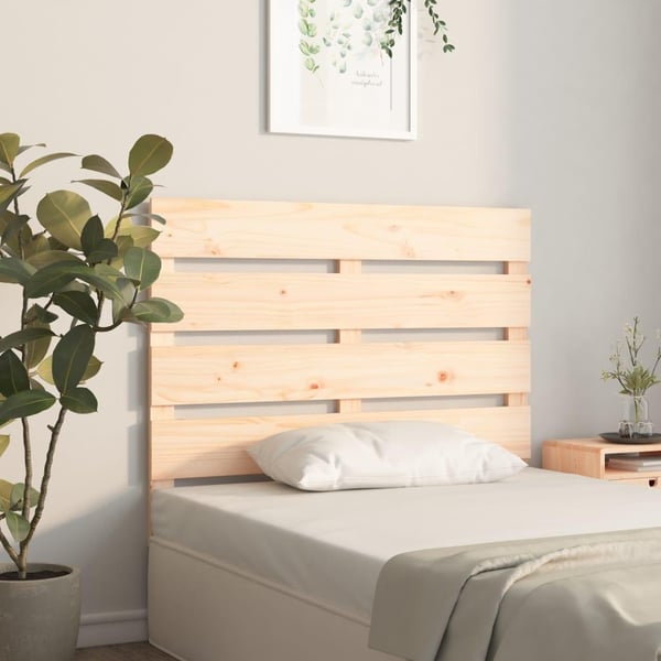vidaXL Sengegavl 90x3x80 cm heltre furu