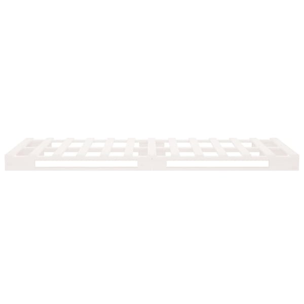 vidaXL palleseng 100x200 cm massivt fyrretræ hvid