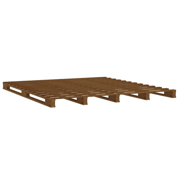 vidaXL Palleseng honningbrun 120x200 cm heltre furu