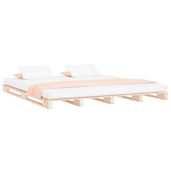 vidaXL Palleseng 140x200 cm heltre furu