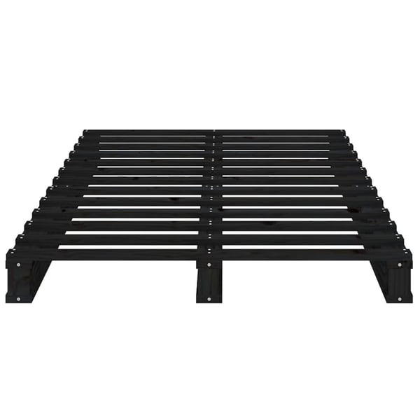 vidaXL Palleseng svart 75x190 cm heltre furu Small Single