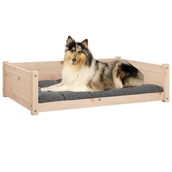 vidaXL hundeseng 95,5x65,5x28 cm massivt fyrretræ
