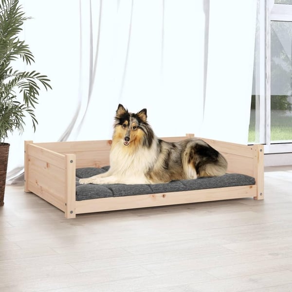 vidaXL hundeseng 95,5x65,5x28 cm massivt fyrretræ