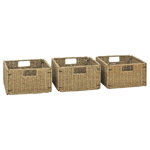 vidaXL Baderomshylle med kremhvite marmorvasker heltre teak