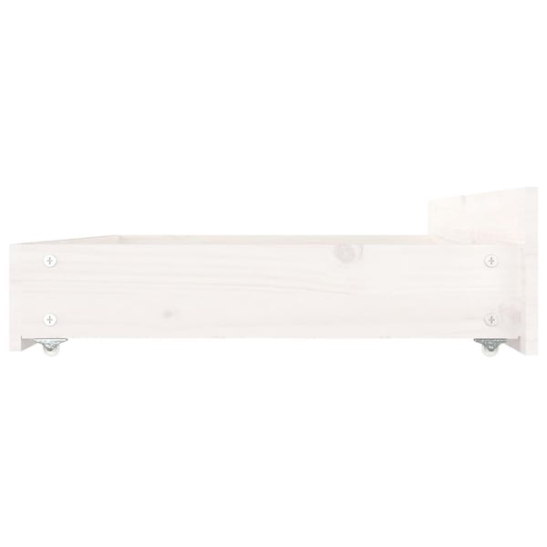 vidaXL Sengeramme med skuffer hvit 135x190 cm Double