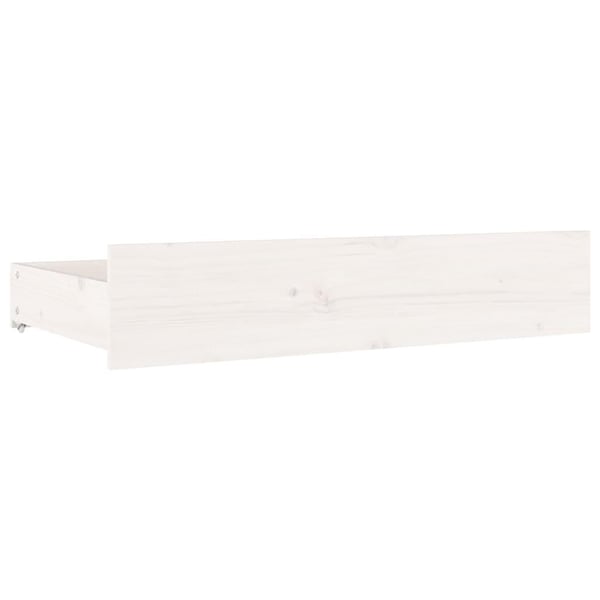 vidaXL Sengeramme med skuffer hvit 135x190 cm Double