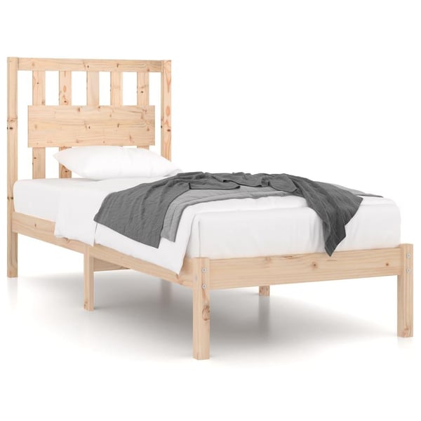 vidaXL Sengeramme heltre furu 90x200 cm