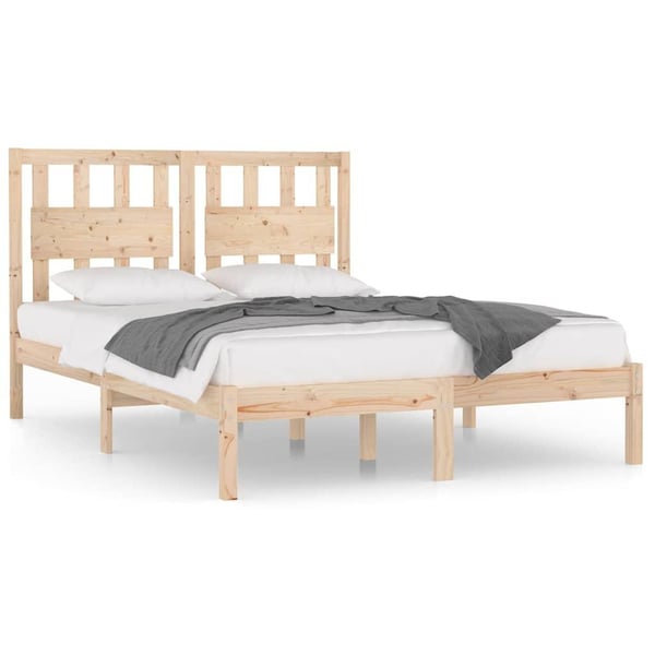 vidaXL Sengeramme heltre furu 200x200 cm