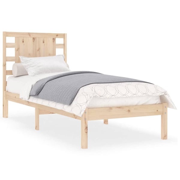vidaXL Sengeramme heltre furu 90x190 cm Single
