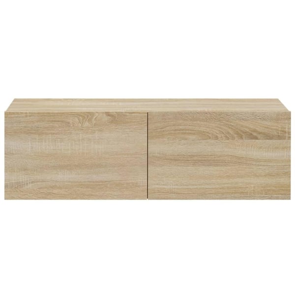 vidaXL Vegghengte TV-benker 4 stk sonoma eik 100x30x30 cm