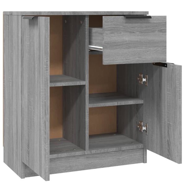 vidaXL Skjenker 2 stk grå sonoma 60x30x70 cm konstruert tre
