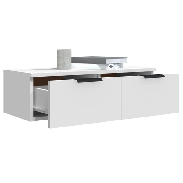 vidaXL vægskabe 2 stk. 68x30x20 cm konstrueret træ hvid