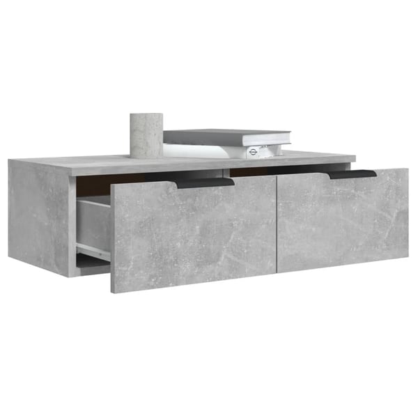 vidaXL Väggskåp 2 st betonggrå 68x30x20 cm konstruerat trä