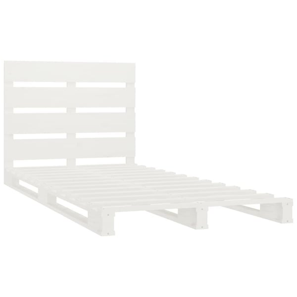 vidaXL Sengeramme uten madrass hvit 90x200 cm heltre furu