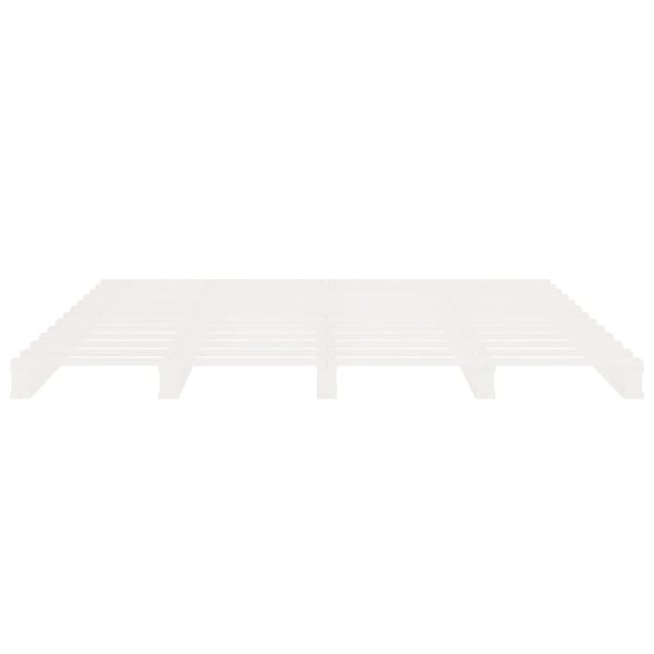 vidaXL Sengeramme uten madrass hvit 140x200 cm heltre furu