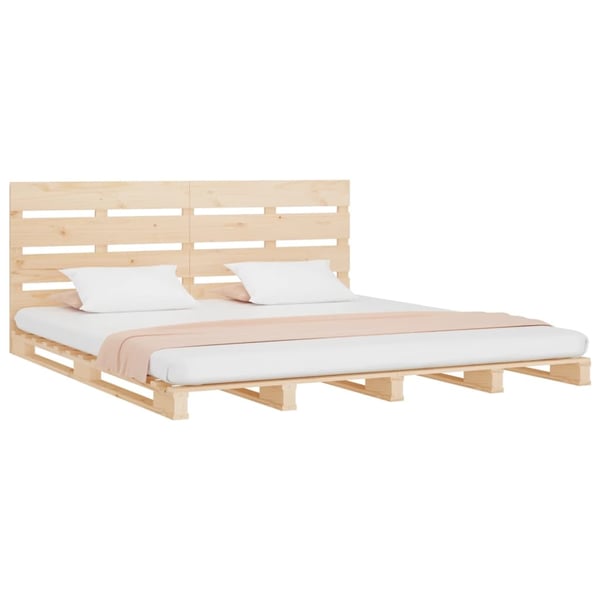 vidaXL Sengeramme med madrass 200x200 cm heltre furu