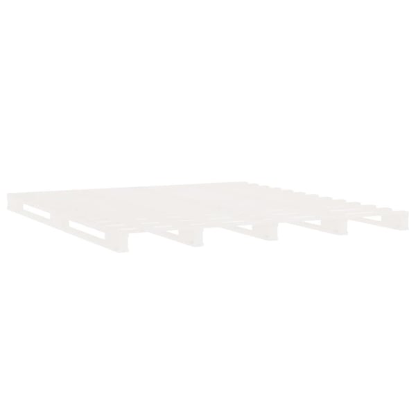 vidaXL Sengeramme med madrass hvit 200x200 cm heltre furu