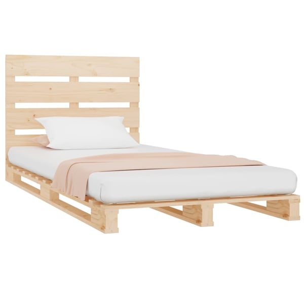 vidaXL Sengeramme uten madrass 75x190 cm heltre furu