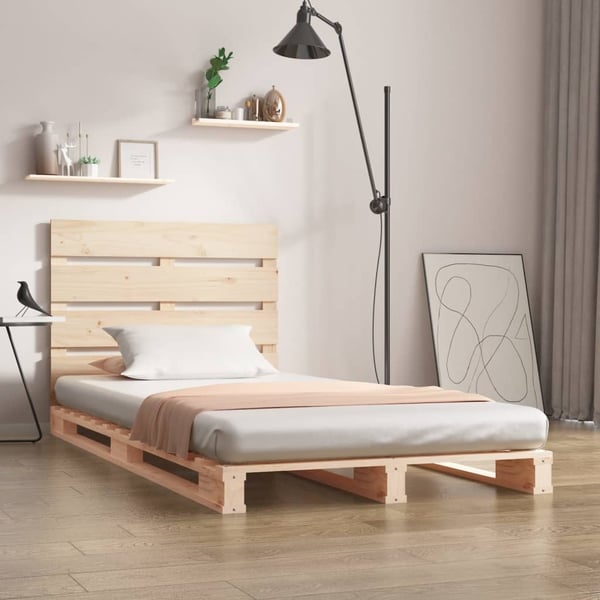 vidaXL Sengeramme uten madrass 75x190 cm heltre furu