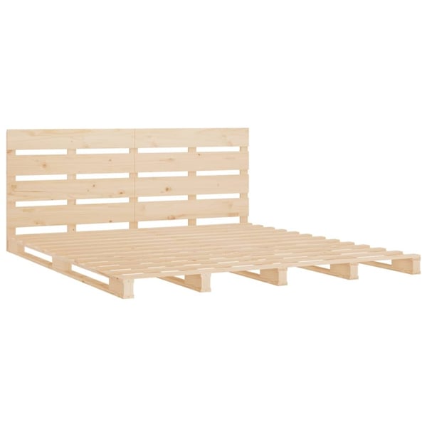 vidaXL Sengeramme uten madrass hvit 135x190 cm heltre furu