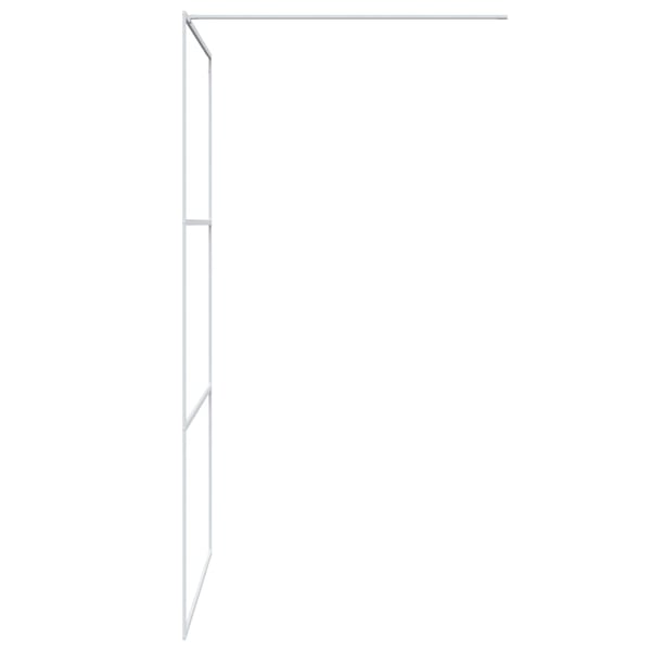 vidaXL Dusjvegg hvit 115x195 cm klart ESG-glass
