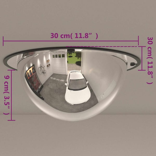 vidaXL Helkuppelt trafikkspeil Ø30 cm akryl