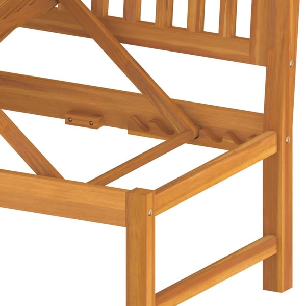 vidaXL daybed med cremefarvet hynde 200x60x75 cm massivt akacietræ