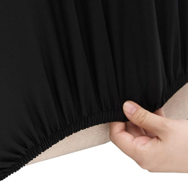 vidaXL elastisk 3-personers sofabetræk polyesterjersey sort