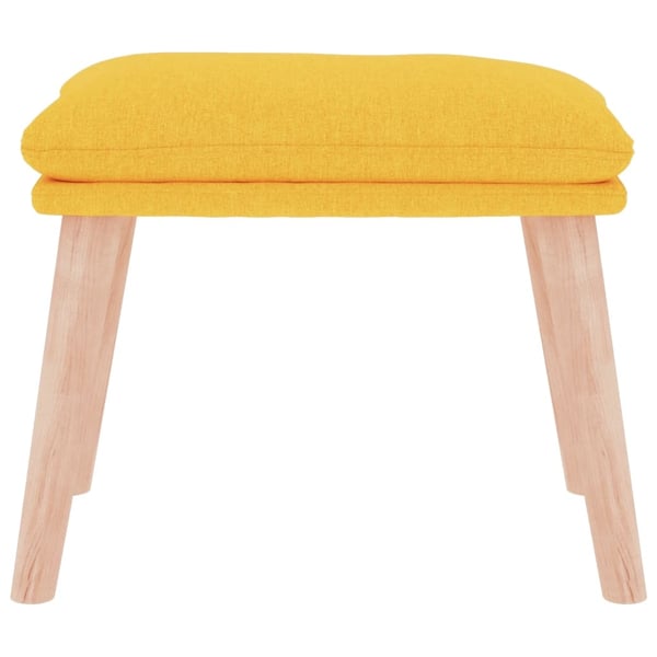 vidaXL fodskammel 45x29,5x35 cm stof sennepsgul
