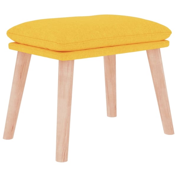 vidaXL fodskammel 45x29,5x35 cm stof sennepsgul