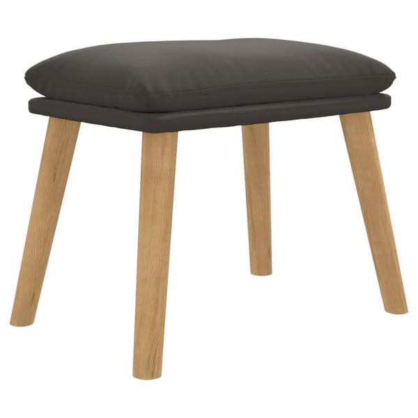 vidaXL fodskammel 45x29,5x35 cm fløjl mørkegrå