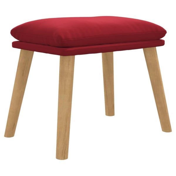 vidaXL fodskammel 45x29,5x35 cm fløjl vinrød