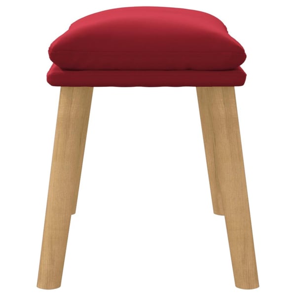 vidaXL fodskammel 45x29,5x35 cm fløjl vinrød