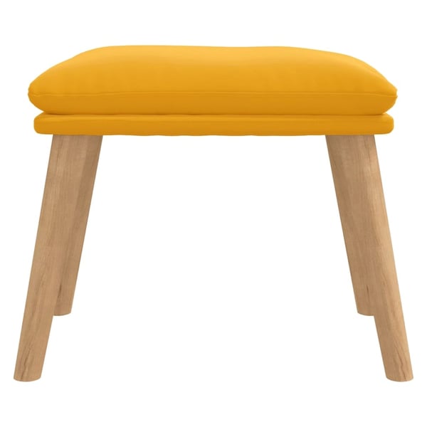 vidaXL fodskammel 45x29,5x35 cm fløjl sennepsgul