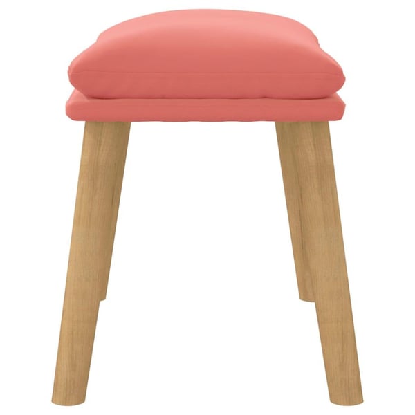 vidaXL fodskammel 45x29,5x35 cm fløjl lyserød