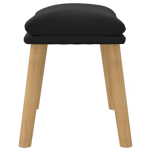 vidaXL fodskammel 45x29,5x35 cm fløjl sort