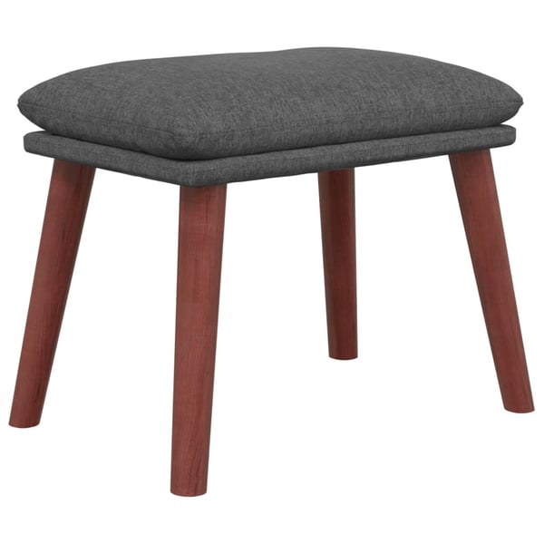 vidaXL fodskammel 45x29,5x35 cm stof mørkegrå