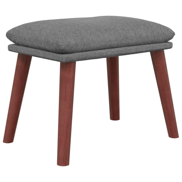 vidaXL fodskammel 45x29,5x35 cm stof lysegrå