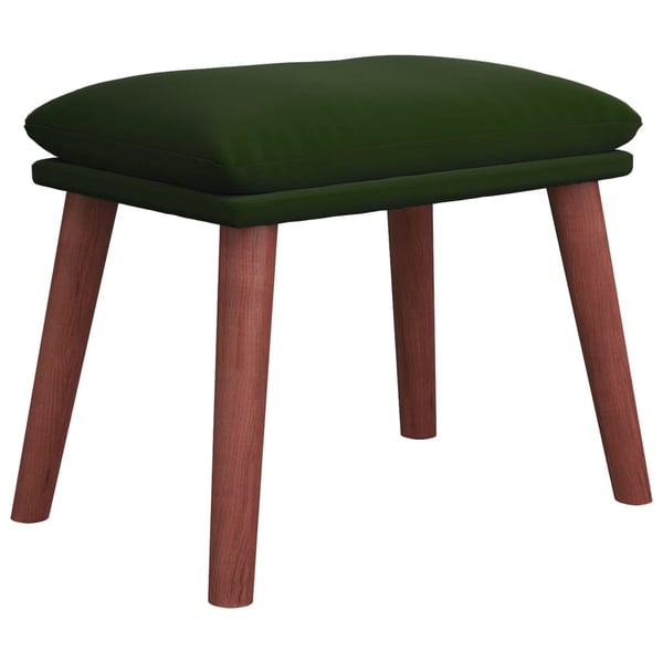 vidaXL fodskammel 45x29,5x35 cm fløjl mørkegrøn