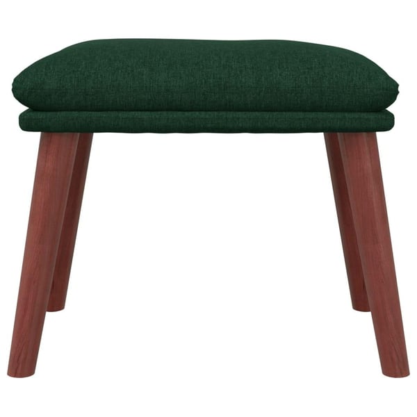vidaXL fodskammel 45x29,5x35 cm stof mørkegrøn