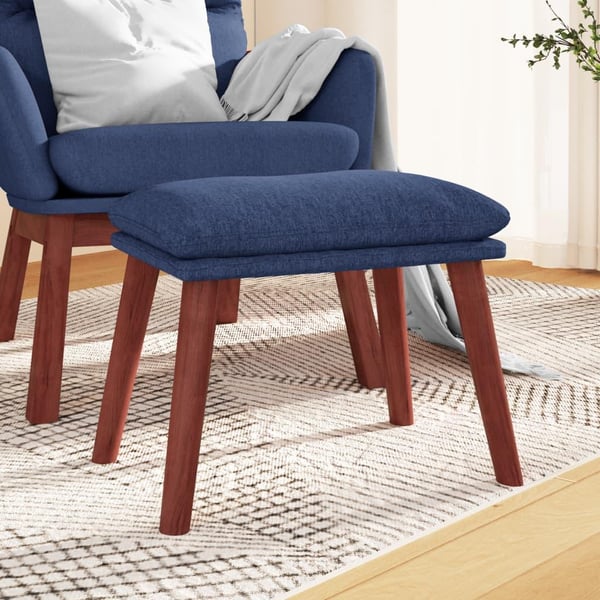 vidaXL fodskammel 45x29,5x35 cm stof blå