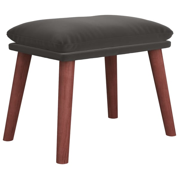 vidaXL fodskammel 45x29,5x35 cm fløjl mørkegrå