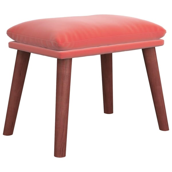 vidaXL fodskammel 45x29,5x35 cm fløjl lyserød