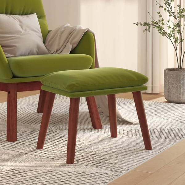 vidaXL fodskammel 45x29,5x35 cm fløjl lysegrøn